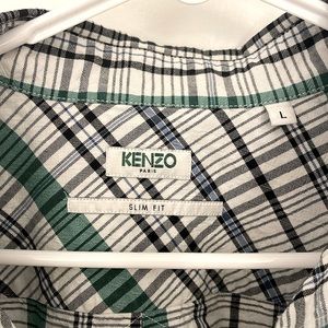 Short sleeve Kenzo short in plaid - size large slim fit